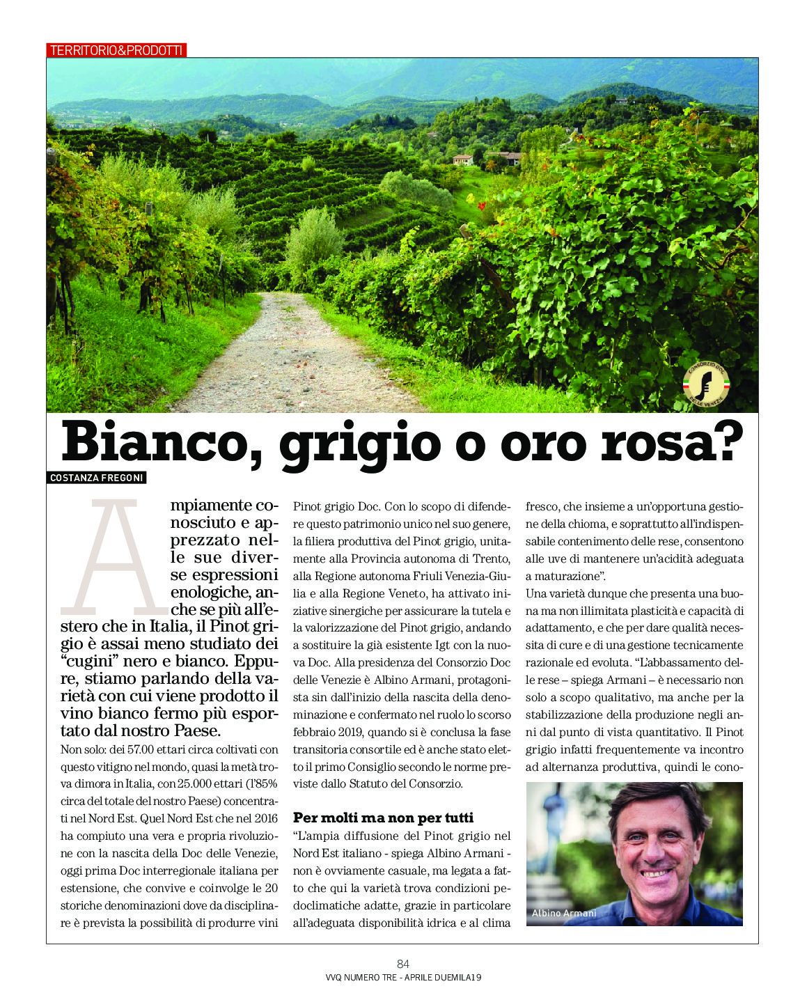 april 2019 – VQ, Bianco, Grigio o OROROSA?