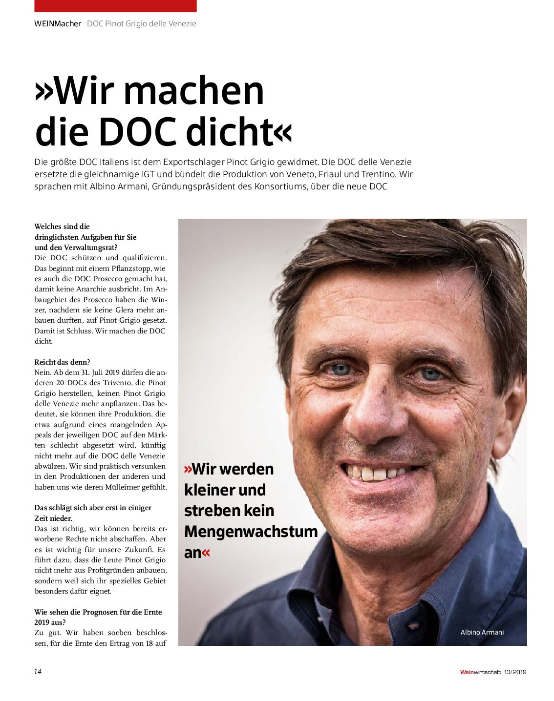 1 agosto – Weinwirtschaft, Wir machen die DOC dicht