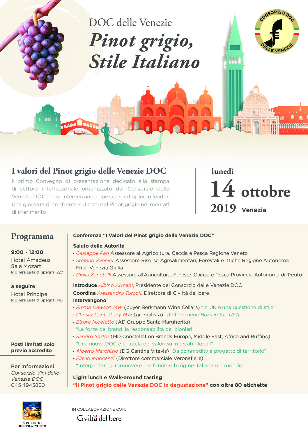 i Valori del Pinot grigio – Venezia al centro del Pinot grigio Triveneto nel mondo