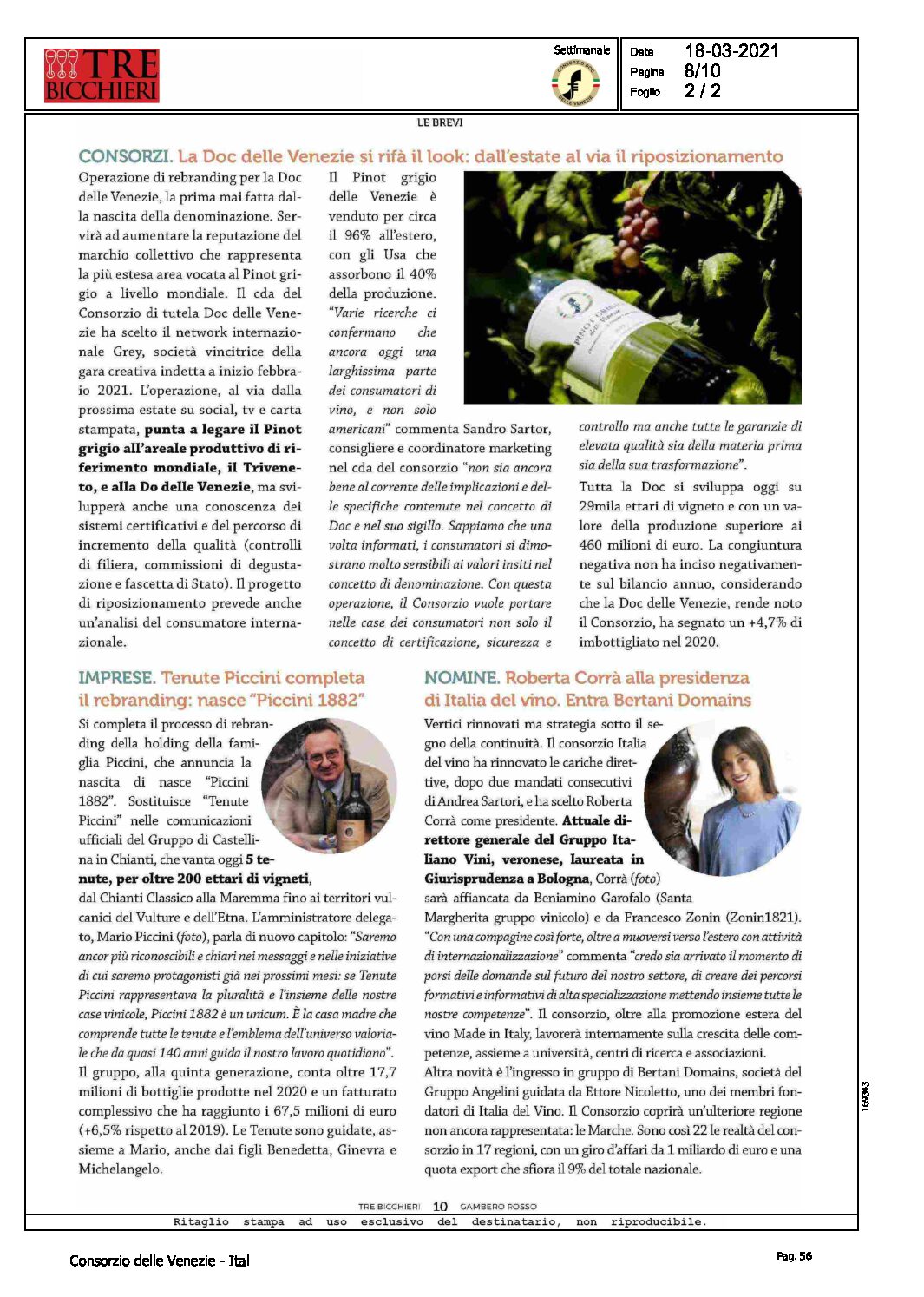 18 marzo 2021 – Trebicchieri, la DOC delle Venzie si rifà il look: dall’estate al via il riposizionamento