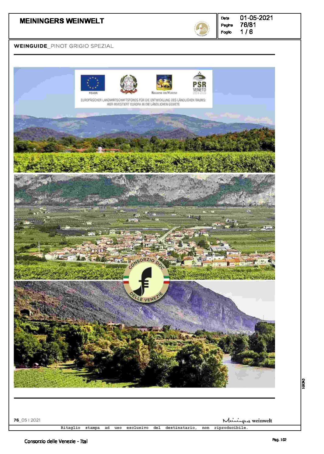 1 maggio 2021 – MEININGERS WEINWELT, DOC delle Venezie: eine starke allianz