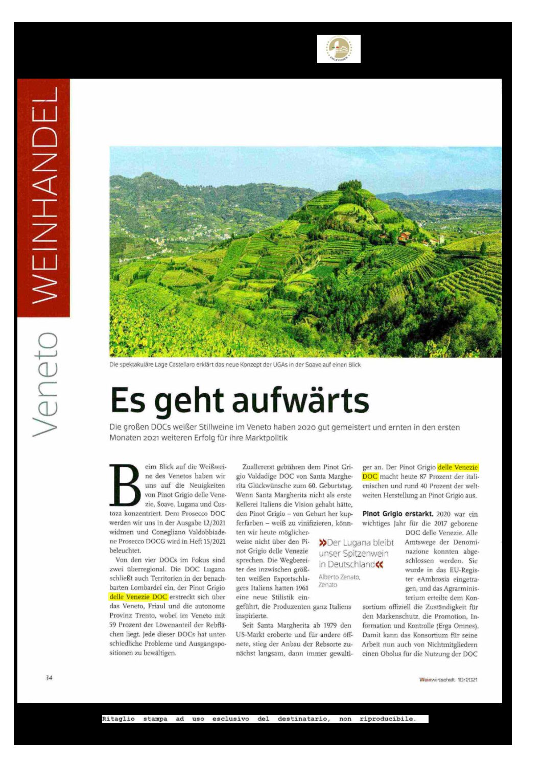 21 maggio 2021 –  Weinwirtschaft, Es geht aufwarts