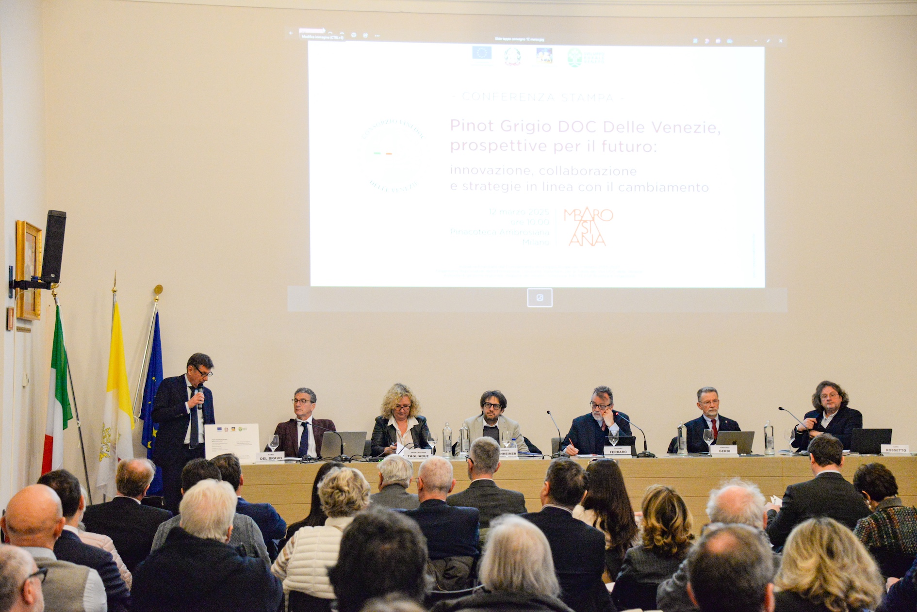Conferenza Stampa: “Pinot Grigio DOC Delle Venezie, prospettive per il futuro: innovazione, collaborazione e strategie in linea con il cambiamento”