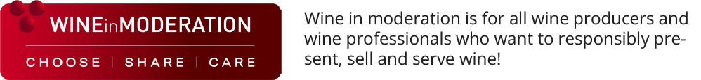 Logo wine in moderation with caption