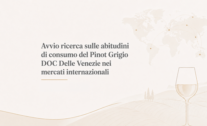 Avvio ricerca sulle abitudini di consumo del Pinot Grigio DOC Delle Venezie nei mercati internazionali